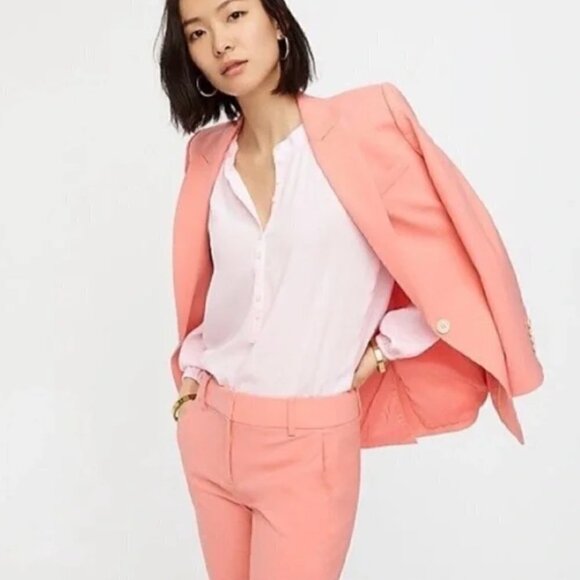 J. Crew Drapey Popover Long Sleeve Baby Light Pink Blouse S - Picture 1 of 5